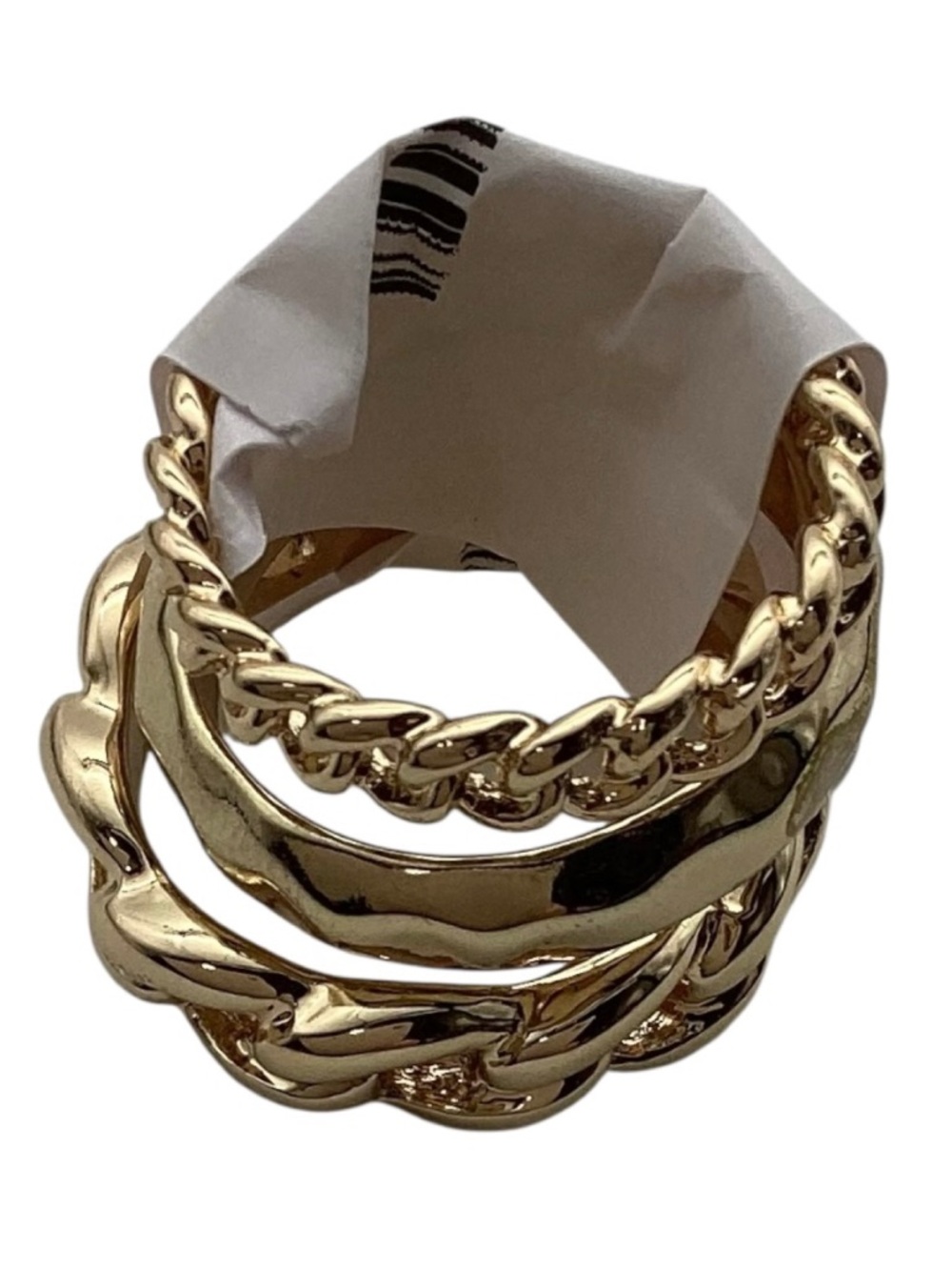 Set of (3) Gold-Tone Rings (NWT) (Size: 6-8) - Picture 15 of 16